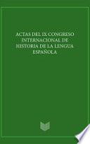 Libro Actas del IX Congreso Internacional de Historia de la Lengua