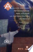 Libro Algunos enfoques metodológicos para estudiar la cultura política en México
