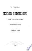 Libro Anales de la Secretaría de Comunicaciones y Obras Públicas