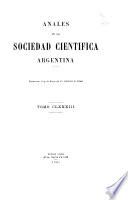 Libro Anales de la Sociedad Científica Argentina