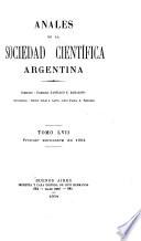 Libro Anales de la Sociedad Científica Argentina