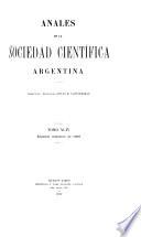Libro Anales de la Sociedad Científica Argentina