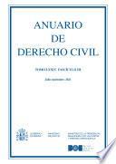 Libro Anuario de Derecho Civil (Tomo LXXIV, fascículo III, julio-septiembre 2021)