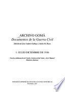Libro Archivo Gomá: Julio-diciembre de 1936