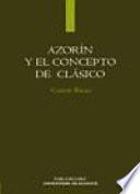Libro Azorín y el concepto de clásico