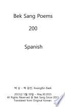 Libro Bek Sang Poems 200 Spanish