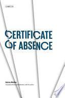 Libro Certificate of Absence