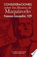 Libro Consideraciones sobre los discursos de Maquiavelo