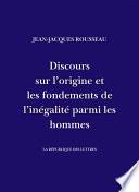 Libro Discours sur l'origine et les fondements de l'inégalité parmi les hommes