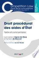 Libro Droit procédural des aides d'État