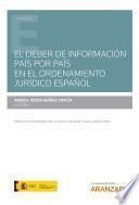 Libro El deber de información país por país en el ordenamiento jurídico español