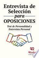Libro Entrevista de Selección para oposiciones. Test de personalidad y entrevista personal