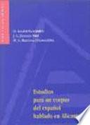 Libro Estudios para un corpus del español hablado en Alicante
