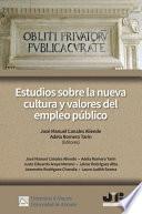 Libro Estudios sobre la nueva cultura y valores del empleo público