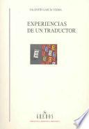 Libro Experiencias de un traductor