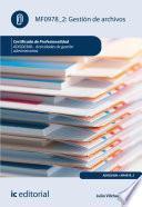 Libro Gestión de archivos. ADGD0308