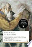Libro Historia de la literatura universal: Desde los inicios hasta el Barroco