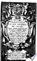 Libro Historia tragicomica de don Henrique de Castro