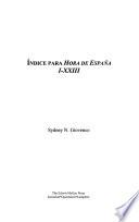 Libro Índice para Hora de España I-XXIII
