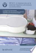 Libro Intervención en la atención higiénico-alimentaria en instituciones. SSCS0208