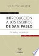 Libro Introducción a los escritos de san Pablo