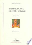 Libro Introducción al latín vulgar