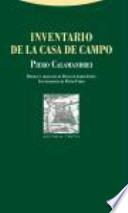 Libro Inventario de la casa de campo