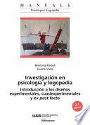 Libro Investigación en psicología y logopedia