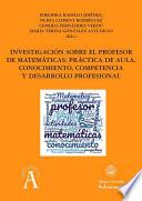 Libro Investigación sobre el profesor de matemáticas