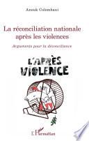 Libro La réconciliation nationale après les violences