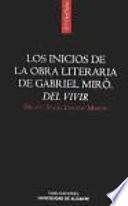 Libro Los inicios de la obra literaria de Gabriel Miró