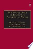 Libro Method and Order in Renaissance Philosophy of Nature