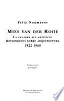 Libro Mies van der Rohe