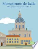 Libro Monumentos de Italia libro para colorear para niños 1 & 2