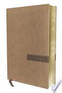 Libro NBLA Santa Biblia, una Columna con Referencias, Letra Grande, Leathersoft, Beige, Edición Letra Roja