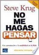 Libro No me hagas pensar