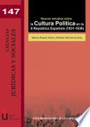 Libro Nuevos estudios sobre la Cultura Política en la II República Española 1931-1936
