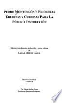Libro Pedro Montengón's Frioleras eruditas y curiosas para la pública instrucción