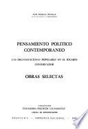 Libro Pensamiento político contemporáneo