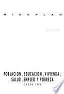 Libro Población, educación, vivienda, salud, empleo y pobreza