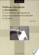 Libro Políticas educativas y desempeño