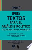 Libro (Pre)textos para el análisis político