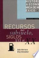 Libro Recursos del subsuelo, siglos XVI al XX