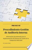 Libro SGC-05 Procedimiento Gestión de Auditoría Interna