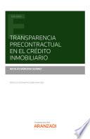 Libro Transparencia precontractual en el crédito inmobiliario