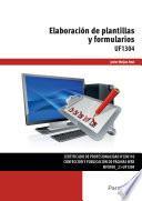 Libro UF1304 - Elaboración de plantillas y formularios