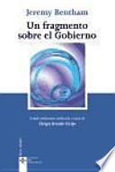 Libro Un Fragmento sobre el Gobierno