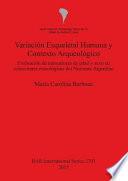 Libro Variación esqueletal humana y contexto arqueológico